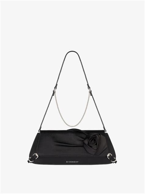 givenchy clutch bag lips|Voyou Clutch bag in draped satin with floral ornament in .